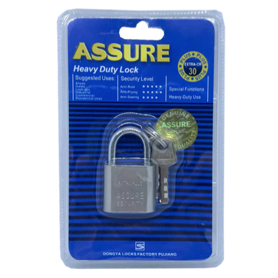 ASSURE 30MM Heavy Duty Padlock STANDARD SHACKLE